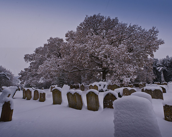 West Grinstead Church in Snow
