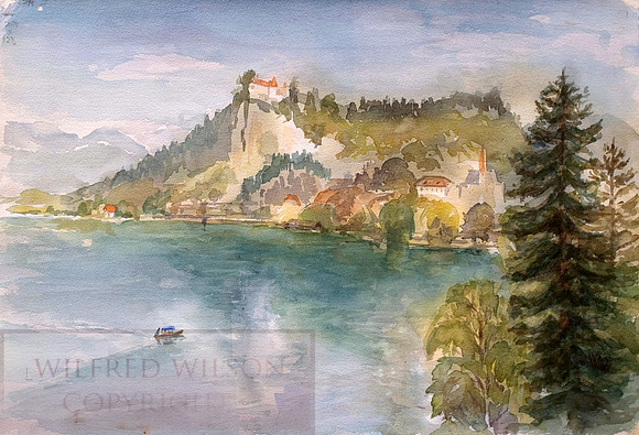 #14 Lake Bled with boat : SLOVENIA