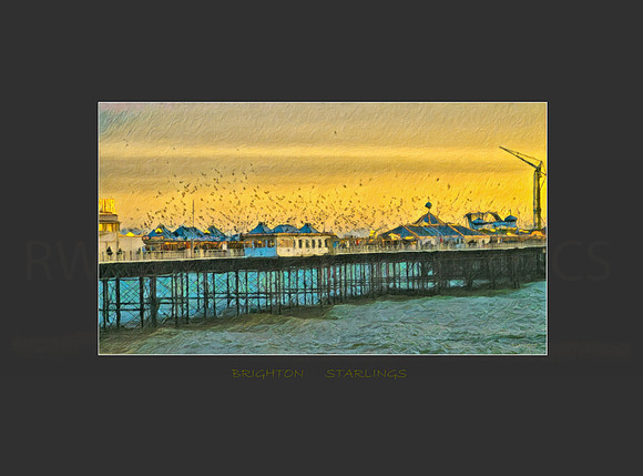 STARLINGS ON BRIGHTON PIER