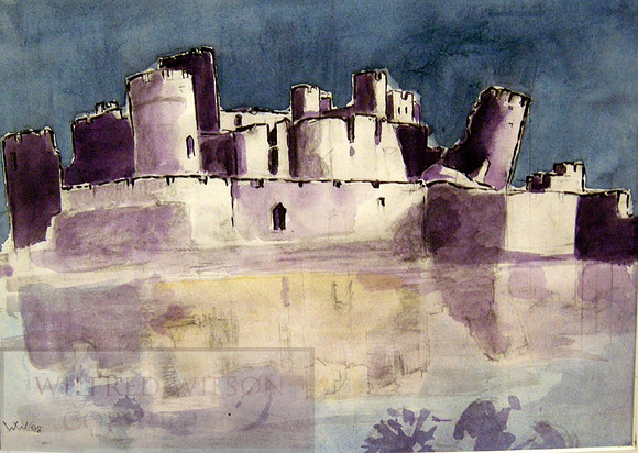 Caerphilly Castle Twilight
