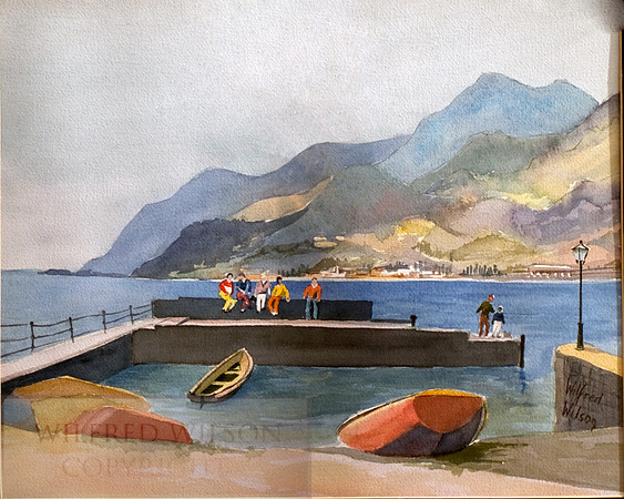 #51 boys and boats on Lake Como ITALY