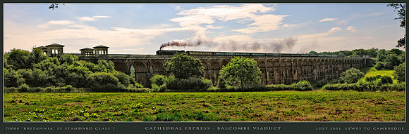 BRITANNIA 70000 ON BALCOMBE VIADUCT