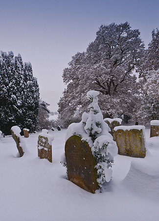 West Grinstead Church in Snow